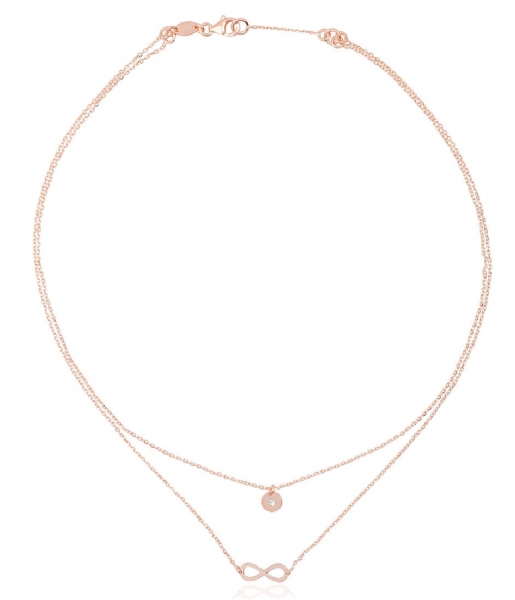 Super Stylish  Necklace Infinity Zirkonia rose (078)